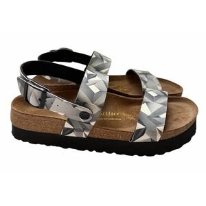 Birkenstock Papillio Arizona Platform Sandals Geometric Pattern Women's Size 9